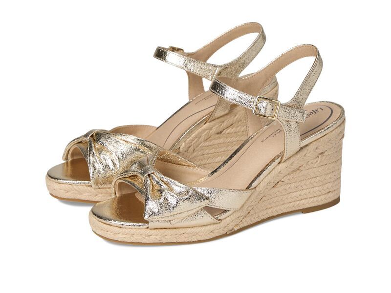 ライフストライド レディース シューズ サンダル LifeStride Tahlia Platino Gold Faux Leather ゴールド