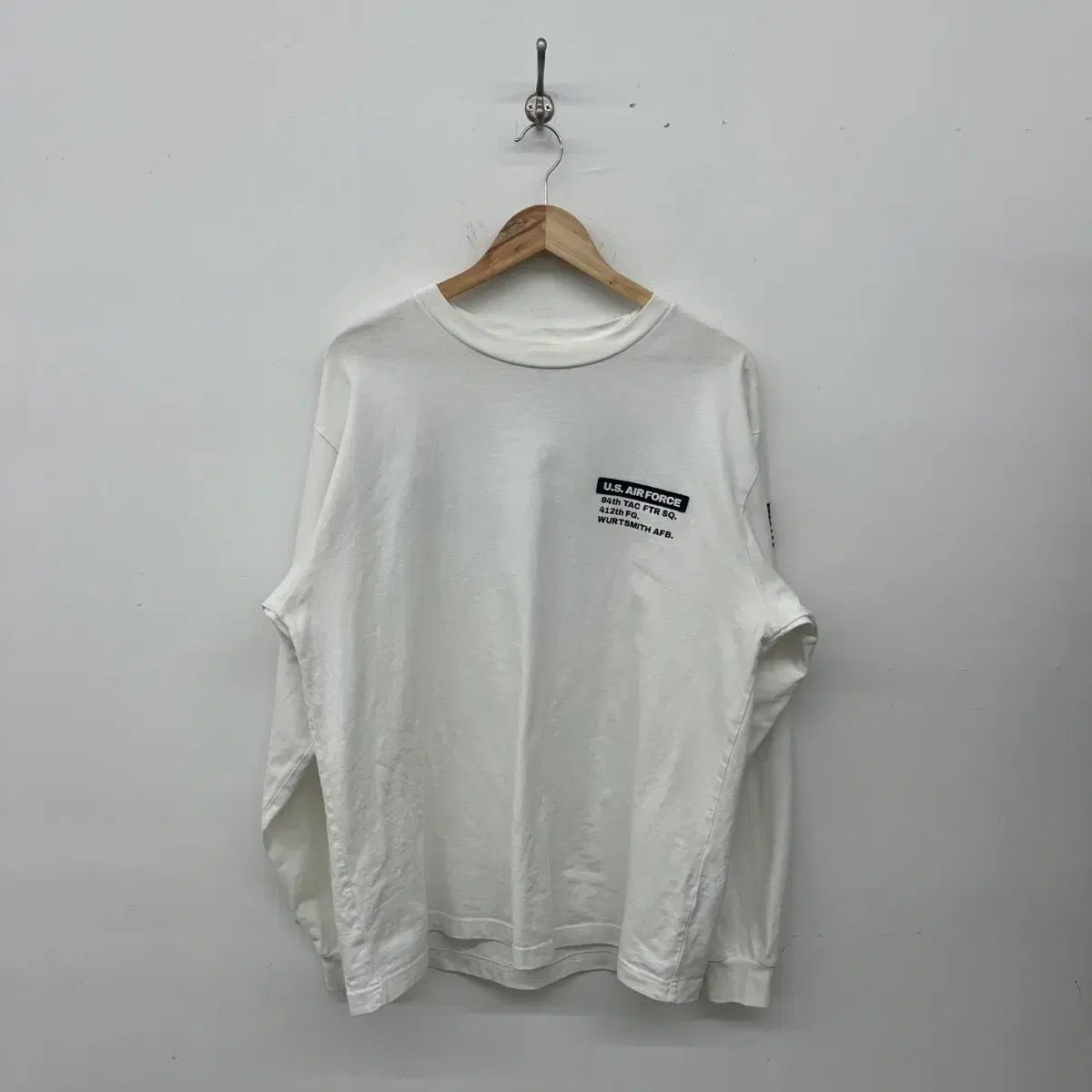アヴィレックス 長袖 Tシャツ 白 メンズXL