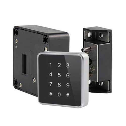 P-KEY 引き出し 開き戸用 電子ロック ICカードキー スマートキー 引き出しロック 引き出しやキャビネットに簡単に鍵を後付けできる (スモールパネル＆NO, 黒) 国内発送