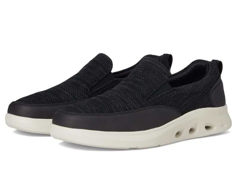 ノンブッシュ メンズ シューズ スニーカー ニット ローファー Nunn Bush Ponte Knit Moc Toe SlipOn Sneakers Hybrid Casual Lightweight Athletic Style Loafer Black