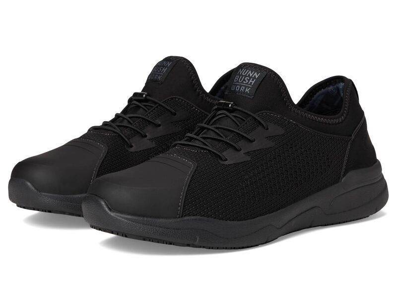 ノンブッシュ メンズ シューズ スニーカー オックスフォード レース Nunn Bush Grazie Work Oxford SlipResistant Work Shoe Athletic Style Sneaker Lace Up Black ブラック