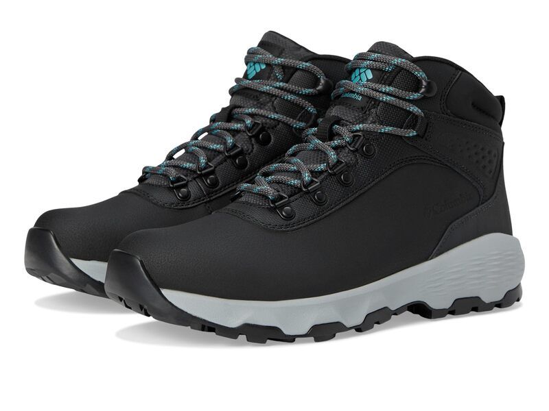 コロンビア レディース シューズ ブーツ・レインブーツ レザー Columbia Newton Wander Leather BlackTeal ブラック