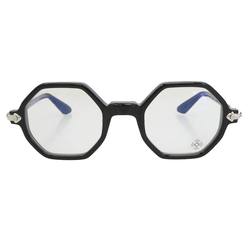CHROME HEARTS クロムハーツ（原本無） 46□23-141 CLITCO-A オクタゴン フレーム 眼鏡 アイウェア フレーム：ブラック系　レンズ：クリア 46□23-141【極上美品】【中古】