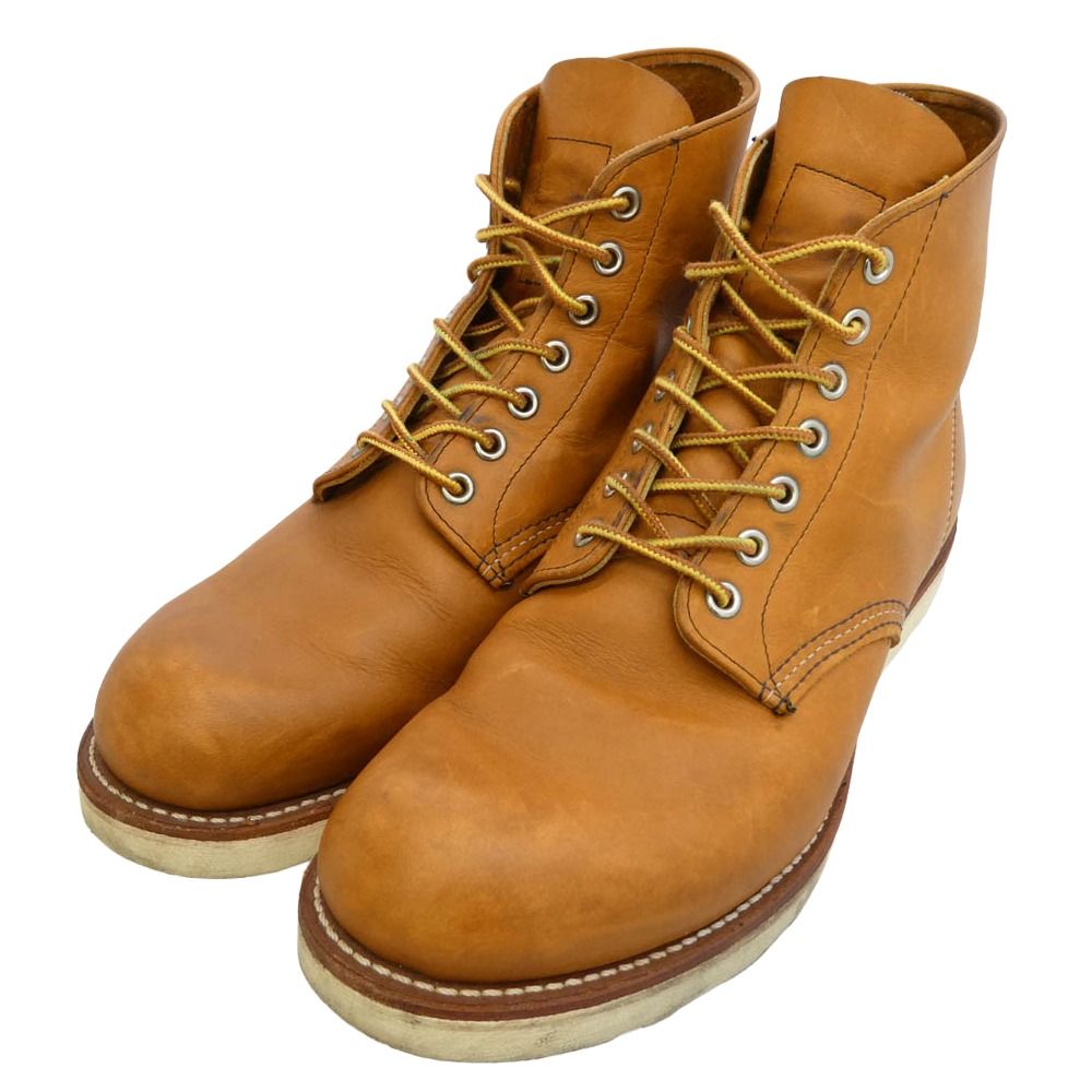 RED WING レッドウィング 9107 USA製 HERITAGE WORK 6 ROUND TOE BOOT ヘリテージワーク 6 ラウンド トゥ ブーツ ブラウン系 27.5cm【中古】