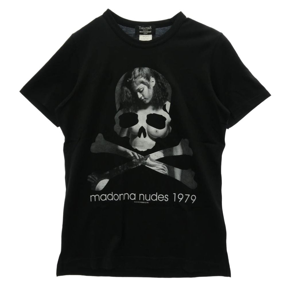 mastermind JAPAN マスターマインドジャパン THEATER8 シアターエイト x Theater8 シアターエイト x MADONNA マドンナ nudes 1979 プリント 半袖 Tシャツ ブラック系 S【中古】