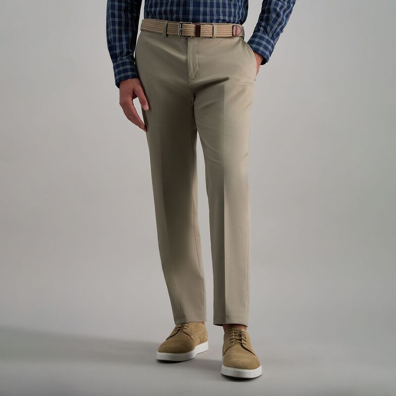 ハガー レディース ボトムス カジュアルパンツ Mens Haggar Iron Free Premium Khaki StraightFit Flat Front Perfect Fit Waistband Casual Pant Medium Khaki