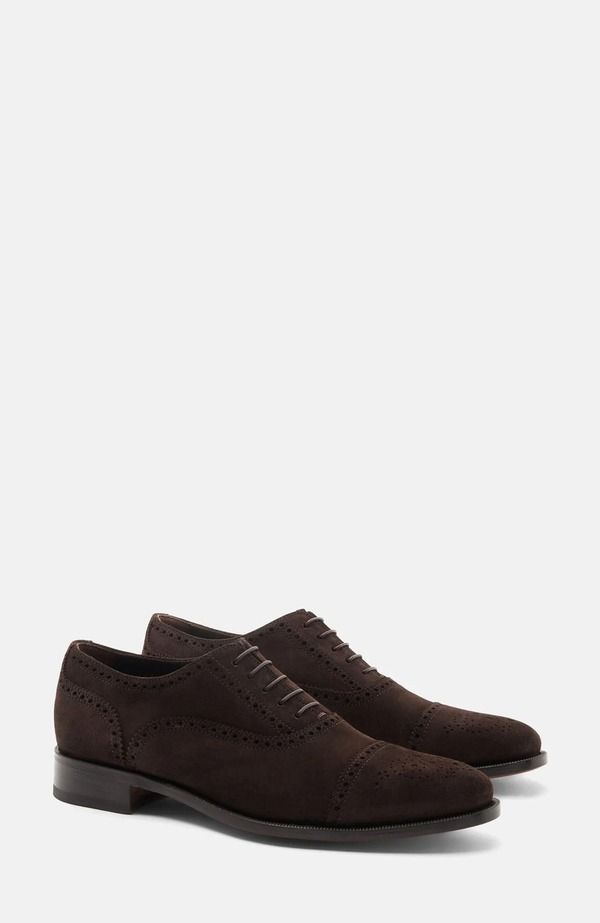 スカロッソ メンズ シューズ オックスフォード SCAROSSO Robertoxfords Dark Brown Suede ブラウン