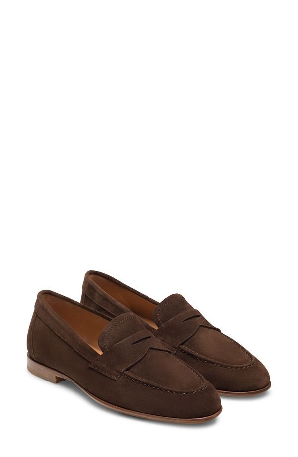 マグナーニ レディース シューズ スリッポン・ローファー Magnanni Sonya Penny Loafer Brown Suede ブラウン