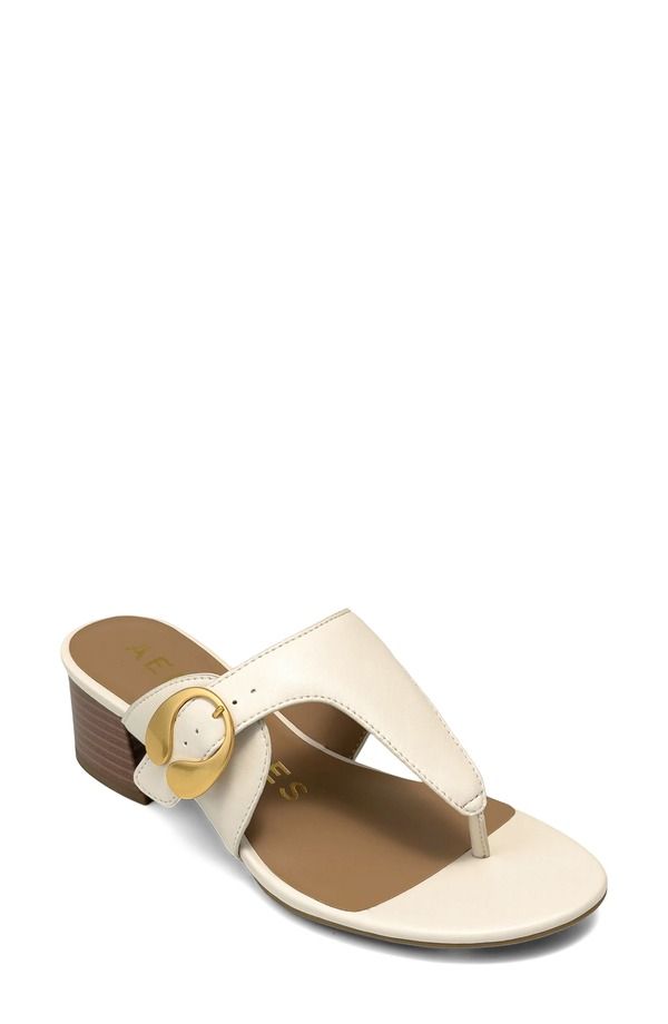 エアロソールズ レディース シューズ ヒール Aerosoles Cloude Flip Flop Eggnog Nappa