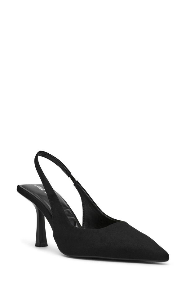 アンクライン レディース シューズ ヒール Anne Klein Itzy Pointed Toe Slingback Pump Black Suede ブラック