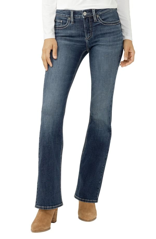 シルバー ジーンズ レディース シューズ ブーツ・レインブーツ Silver Jeans Co Suki Boocut Jeansutton