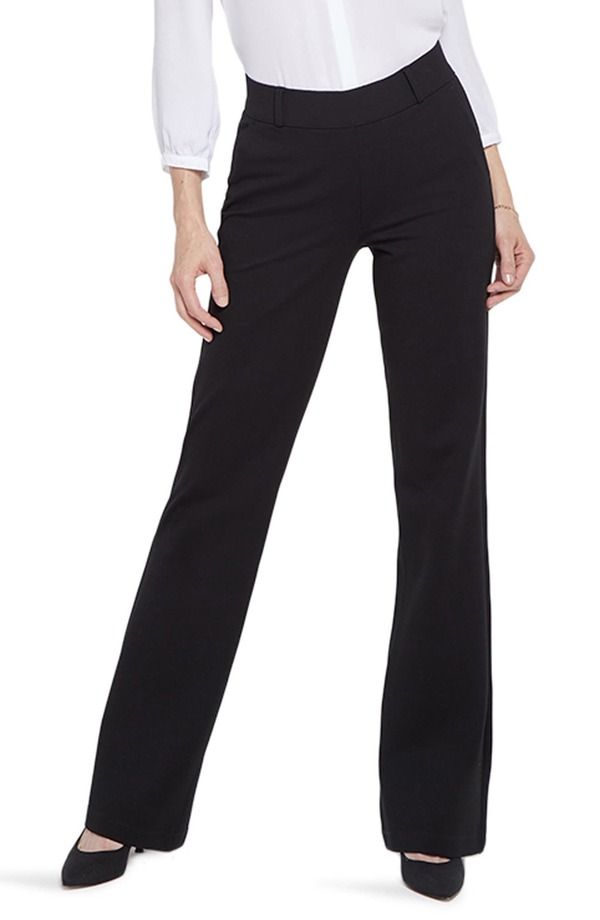 エヌワイディージェイ レディース ボトムス レギンス フレア パンツ ニット NYDJ PullOn Flare Leg Ponte Knitrousers Black ブラック