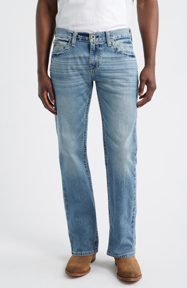 アリアト メンズ ボトムス デニムパンツ ストレート ローライズ ジーンズ Ariat M7 Rocker Low Rise Straight Leg Jeanshasta