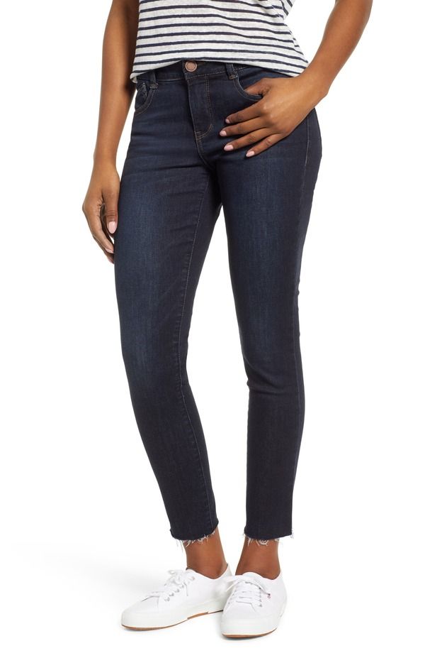 ウィットウィズダム レディース ボトムス デニムパンツ ジーンズ Wit Wisdom Raw Hem Skinny Jeans Indigo インディゴ