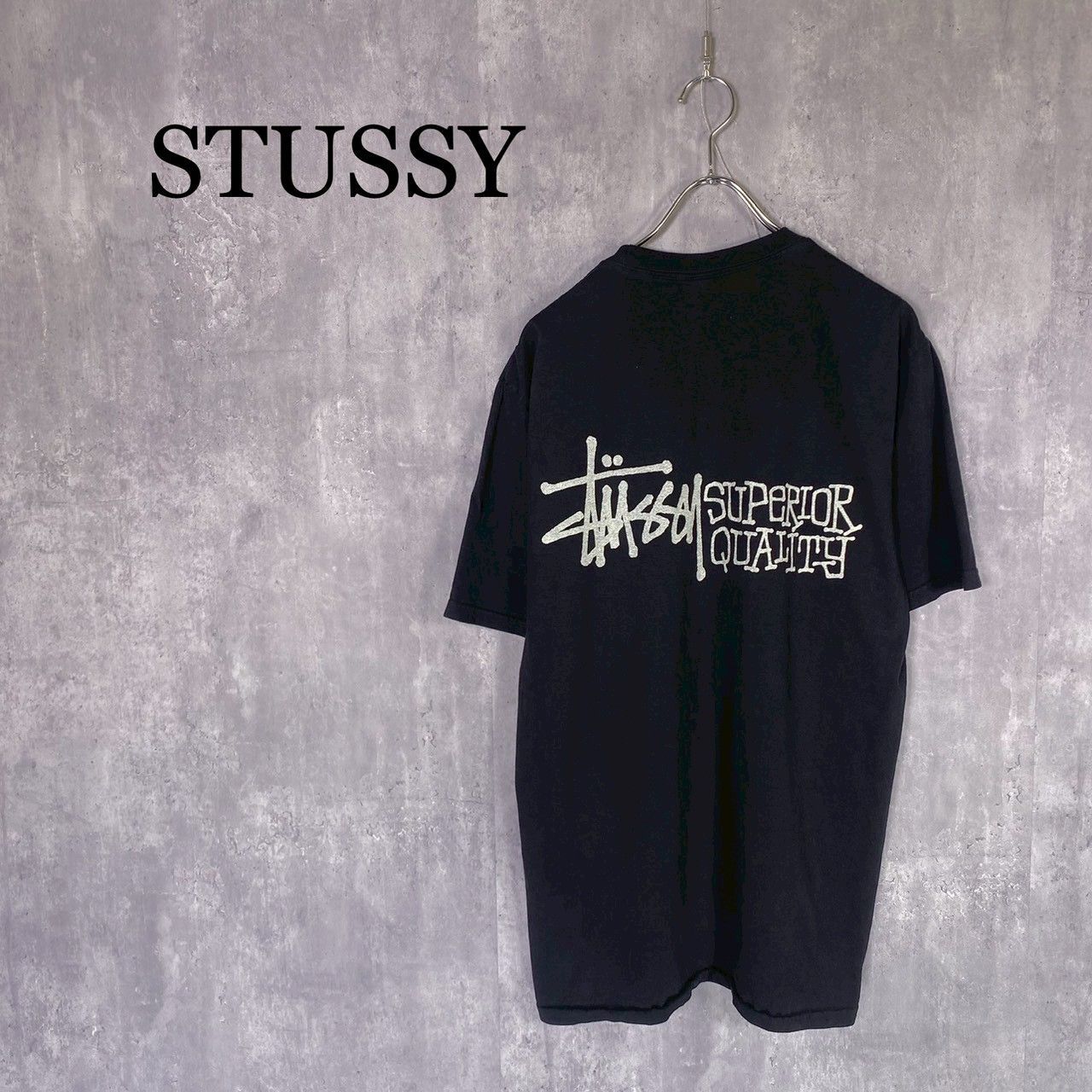 『STUSSY』ステューシー (M) バックロゴプリントTシャツ カットソー