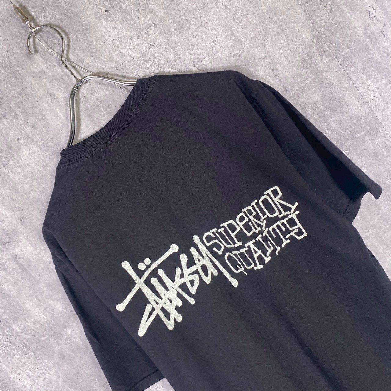 『STUSSY』ステューシー (M) バックロゴプリントTシャツ カットソー