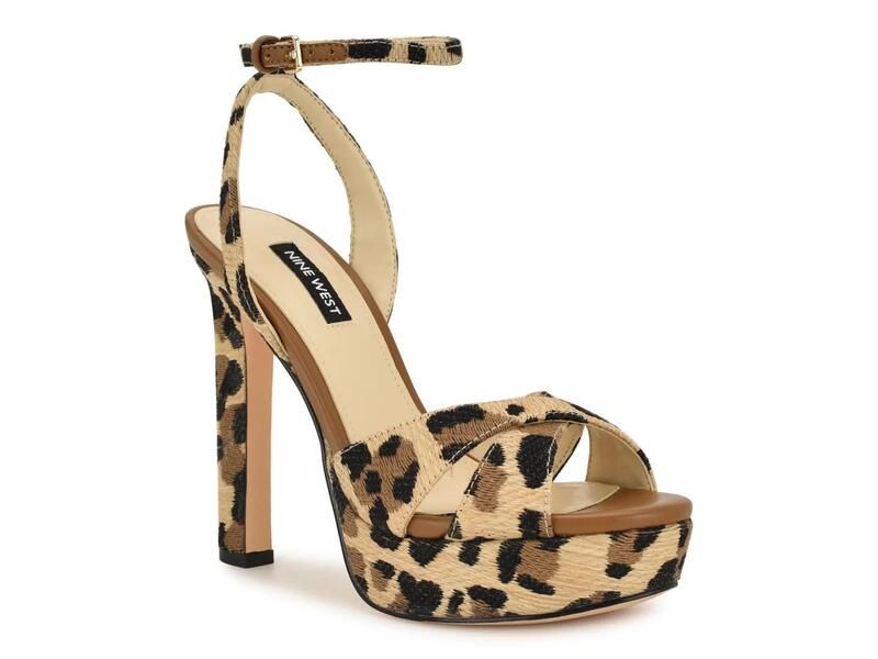 ナインウェスト レディース シューズ サンダル プラットフォーム Nine WestWilda Platform Sandal Tan Leopard Print タン