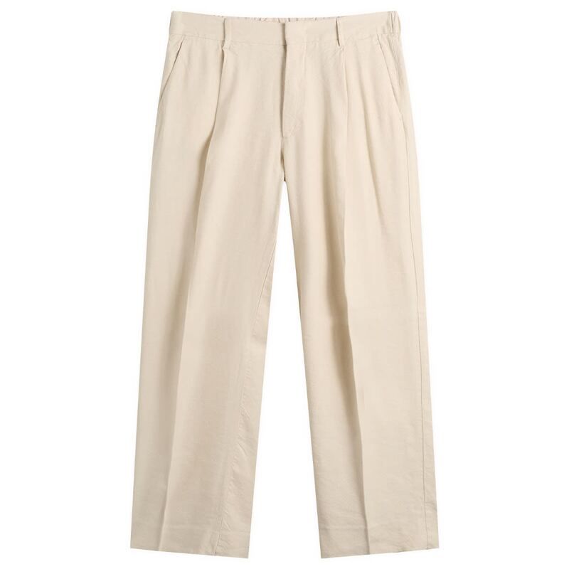 NN07 メンズ ボトムス カジュアルパンツ リネン NN07 Kay Linen Blend Trousers Ivory アイボリー