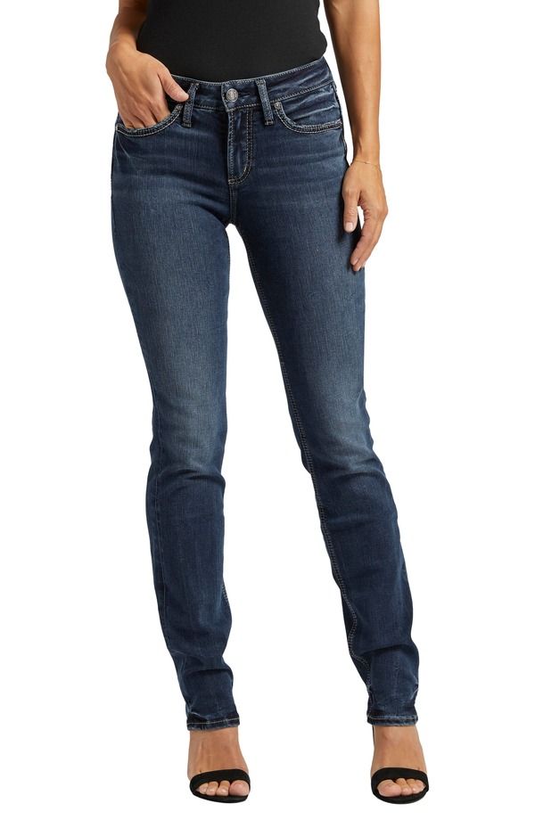 シルバー ジーンズ レディース ボトムス デニムパンツ ストレート Silver Jeans Co Suki Straight Leg Jeans Indigo インディゴ