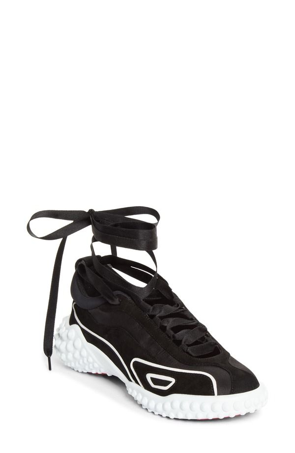 クリスチャン・ルブタン レディース シューズ スニーカー アンクル Christian Louboutin Marankle Tie Sneaker Black ブラック