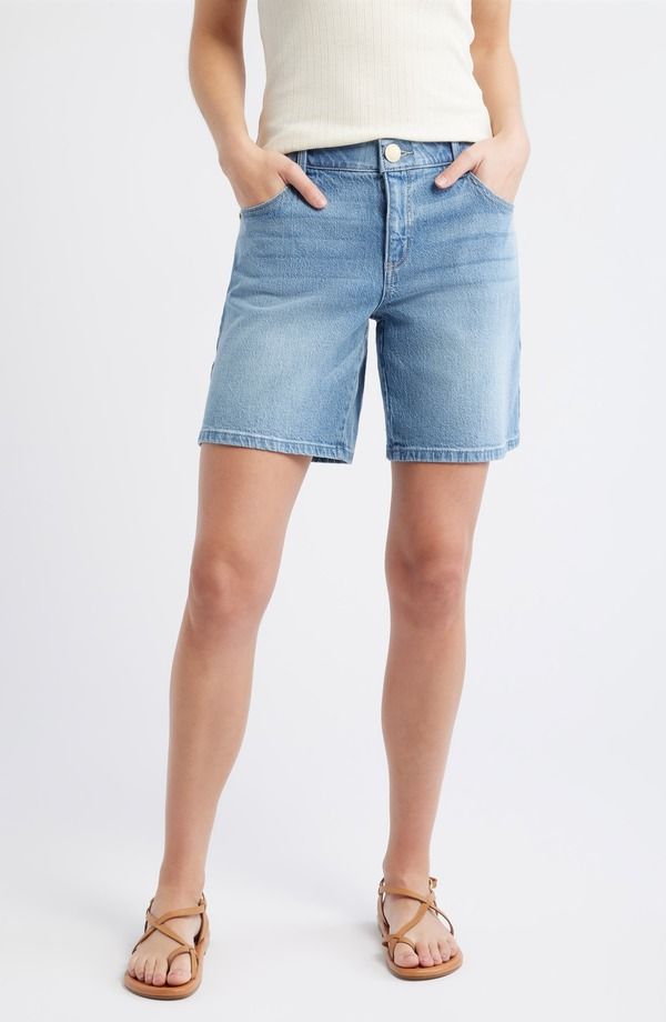 ウィットウィズダム レディース ボトムス デニムパンツ ハイウエスト ショートパンツ Wit Wisdom High Waist Relaxedenim Shorts Light Blue ブルー