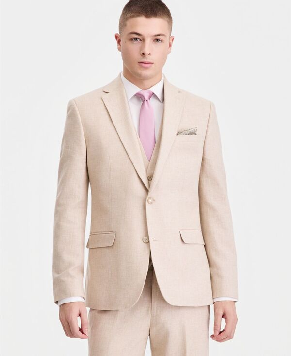 バースリー メンズ アウター ジャケット・ブルゾン リネン Bar III MenslimFit LinenBlend Suit Separates Jacket Macys Exclusive Lightan タン