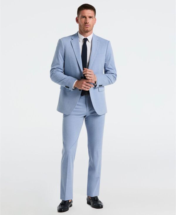 ペリーエリス メンズ ボトムス カジュアルパンツ スリムフィット Perry Ellis Mens Dobby Louislim Fit Suit Pants Infinity