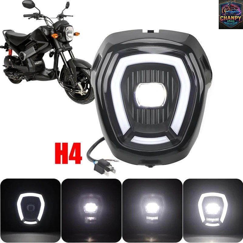 オートバイ用LEDヘッドライトアセンブリ ホンダ ナビ110 2016 - 21 フロントDRLデイタイムランニングライト 12Vヘッドランプ