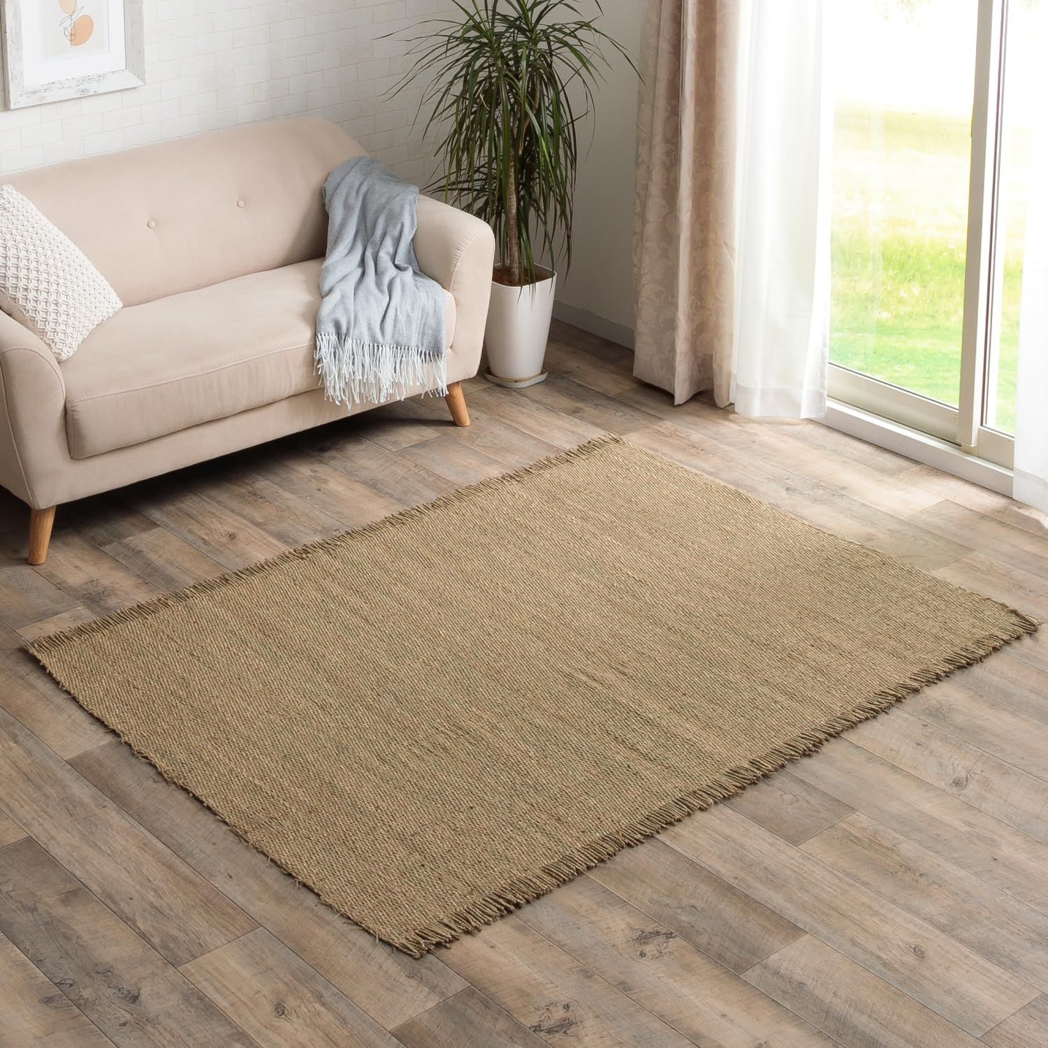 新品 イケヒコ 天然素材 シーグラス ラグ 約120×170cm 北欧 ナチュラル ラグマット 通気性 丈夫 リゾート マット おしゃれ #1072770011809