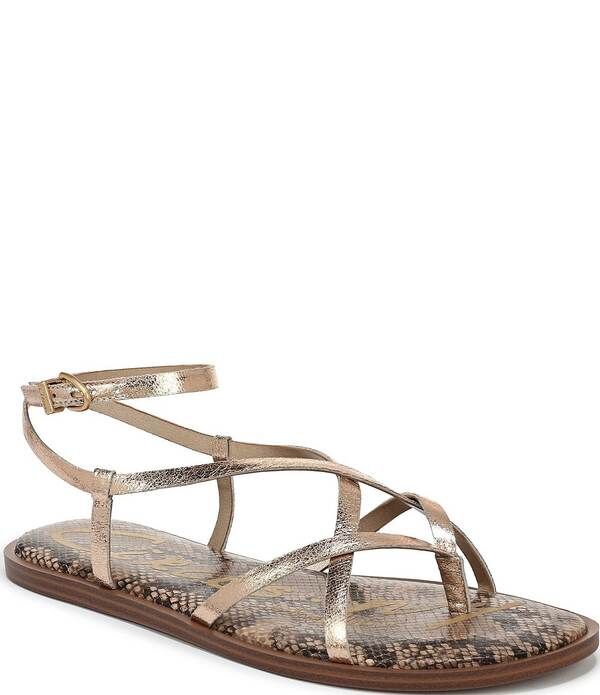 サムエデルマン レディース シューズ サンダル トール アンクル Circus NY by Sam Edelman Dakota Metallic Ankle Strap Thong Sandals Antique Gold ゴールド