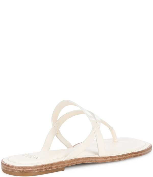 アントニオ メラーニ レディース シューズ サンダル レザー Antonio Melani Shanon Glossy Leather Toe Loop Flat Sandalsweet Cream クリーム