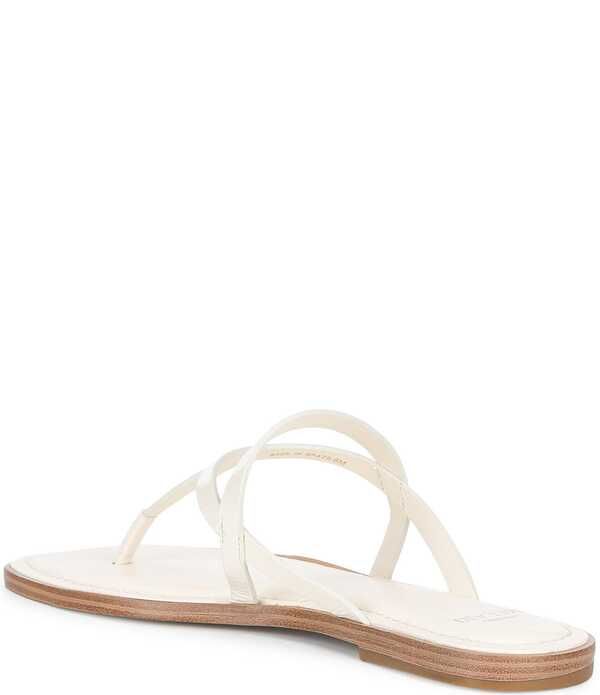 アントニオ メラーニ レディース シューズ サンダル レザー Antonio Melani Shanon Glossy Leather Toe Loop Flat Sandalsweet Cream クリーム