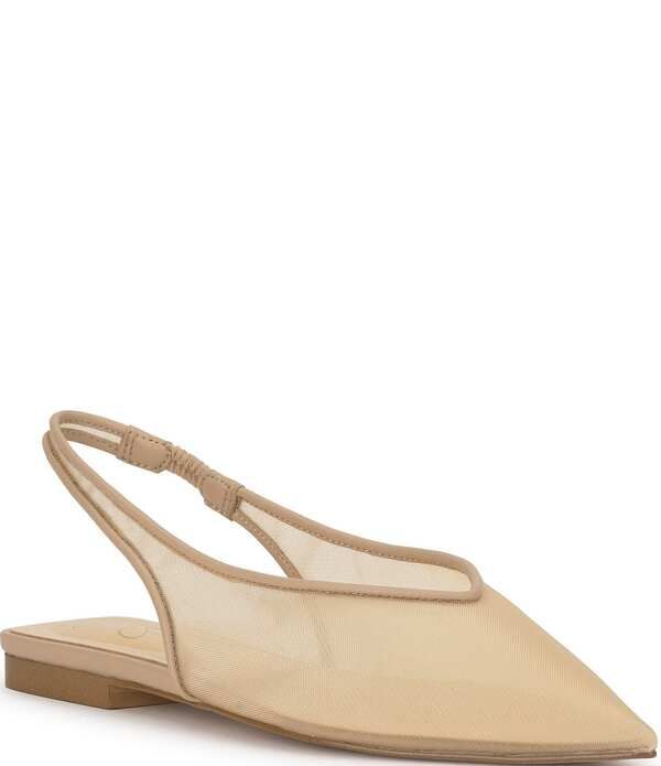 ジェシカシンプソン レディース シューズ パンプス メッシュ Jessica Simpson Mezzah Mesh Pointed Toe Slingback Flatsand サンド