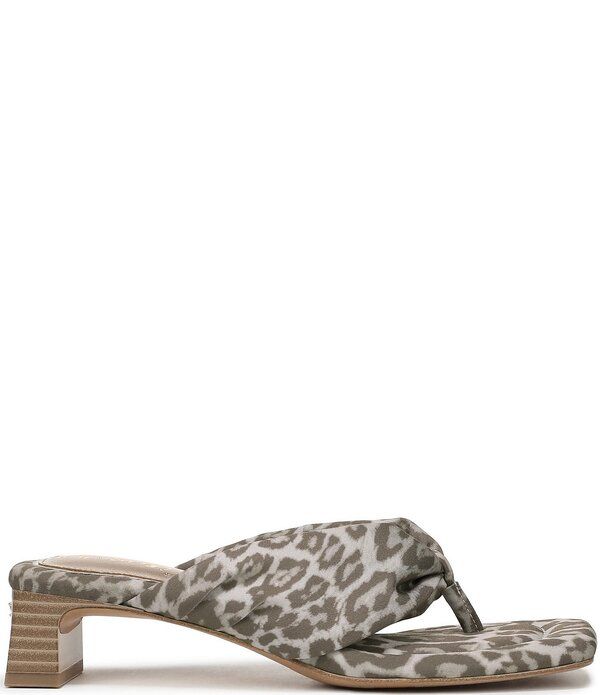 サムエデルマン レディース シューズ サンダル ヒール Circus NY by Sam Edelman Colette Leopard Thong Block Heel Slide Sandals Wildwood Brown ブラウン