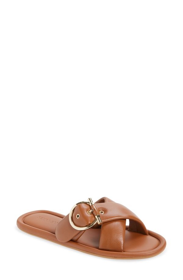 フェラガモ レディース シューズ サンダル FERRAGAMO Elyzia Gancio Buckle Slide Sandal Brown ブラウン
