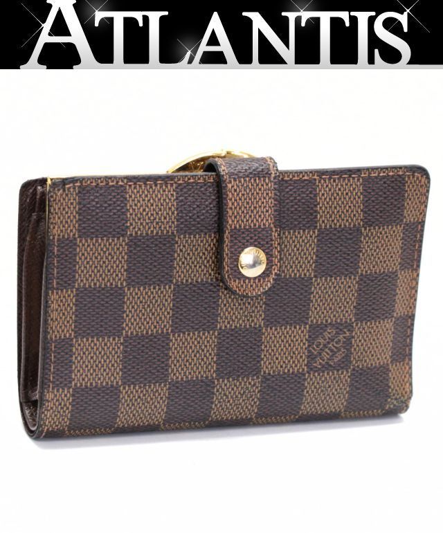 ルイヴィトン Louis Vuitton ポルトフォイユヴィエノワ がま口財布 ダミエ N61674 【75098】