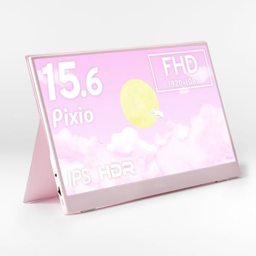 Pixio ポータブルモニター モバイルモニター パステルピンク PX160 Wave Pastel Pink 15.6インチ 60Hz FHD IPS ピクシオ サブ ディスプレイ 軽量 かわいいt 0c719fba