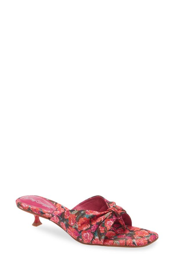 ジェフリー キャンベル レディース シューズ ヒール Jeffrey Campbellover Girl Kitten Heel Flip Flop Red Floral レッド
