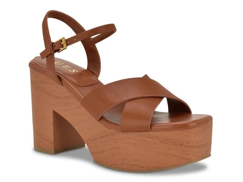 ゲス レディース シューズ サンダル プラットフォーム GuessQeelin Platform Sandal Dark Natural Beige ベージュ
