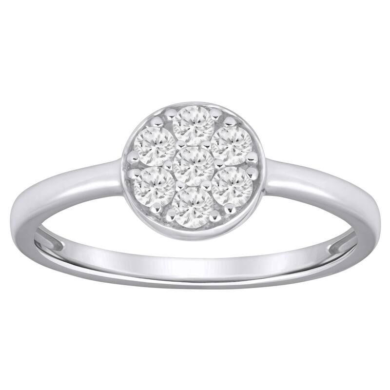 Alyson Layne レディース アクセサリー リング Alyson Layne 10k White Gold 14 CaratW Lab Grown Diamond Clustering 10k White Gold ホワイト