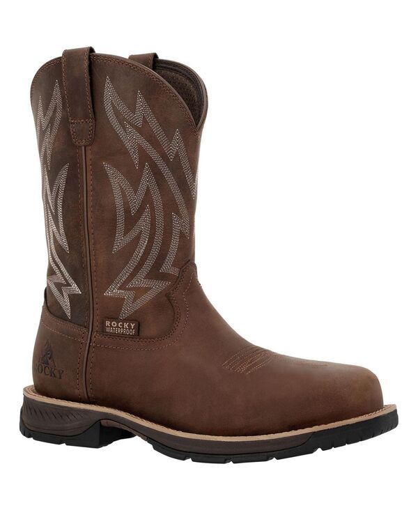 ロッキー メンズ シューズ ブーツ・レインブーツ ROCKY Mens Ride LTE Waterproof Western Boot Brown ブラウン