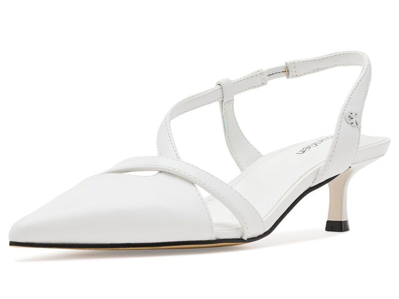 カルバンクライン レディース シューズ ヒール Calvin Klein Arlanna White Leather ホワイト