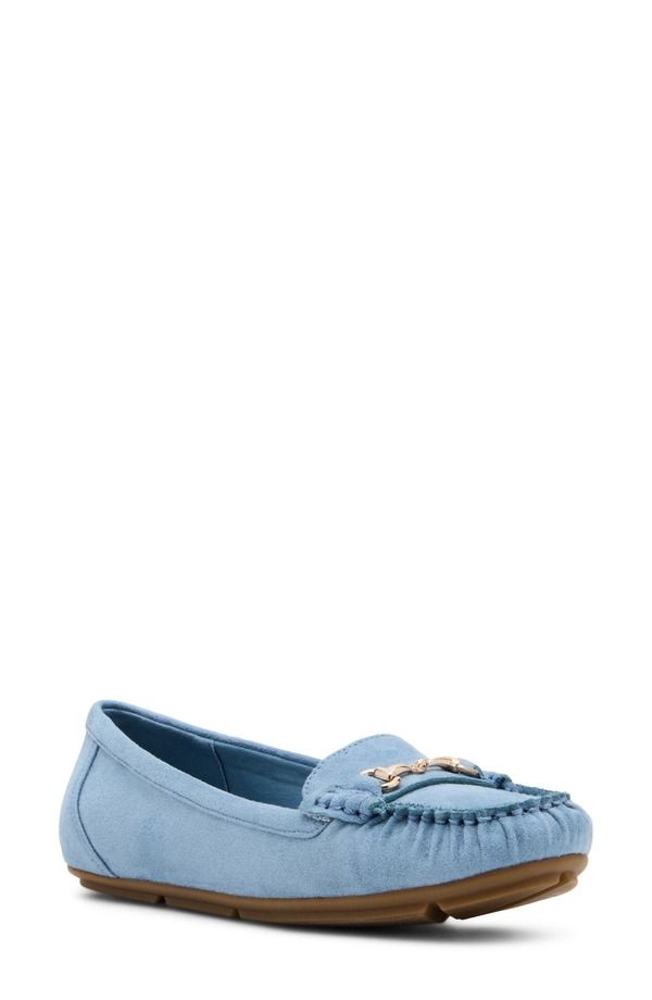 アンクライン レディース シューズ スリッポン・ローファー Anne Klein Hewlett Bit Loafer Denim デニム