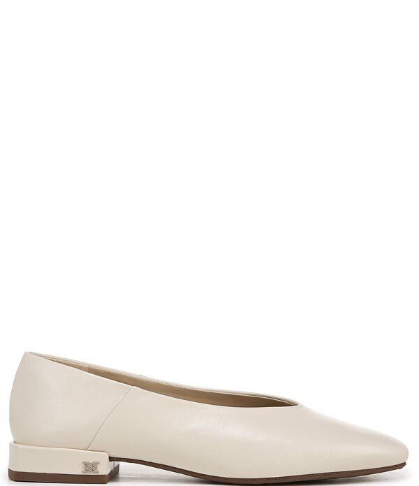 サムエデルマン レディース シューズ ヒール レザー Sam Edelman Kasey High Vamp Leather Square Toe Ballet Flats Modern Ivory アイボリー