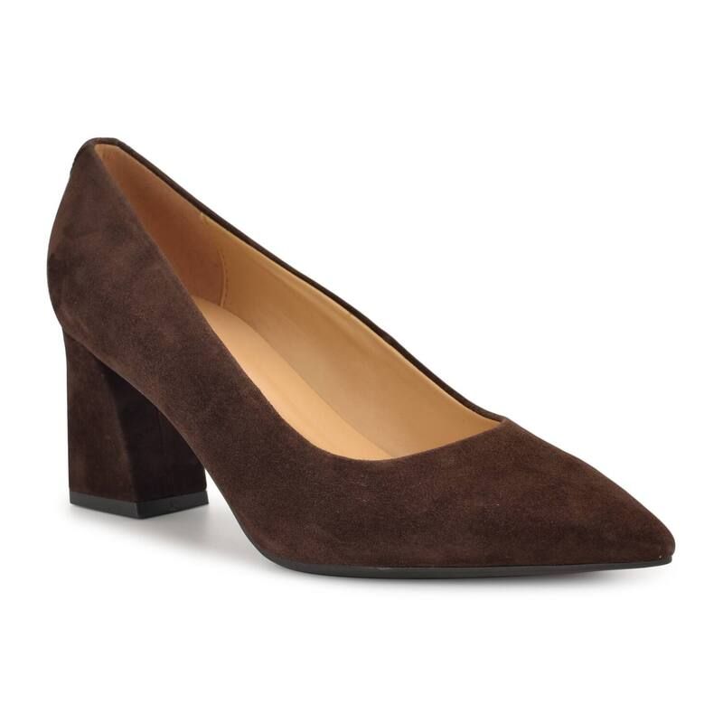 ナインウェスト レディース シューズ パンプス ヒール Nine West Kalore Womens Block Heel Dress Pumps Brown ブラウン