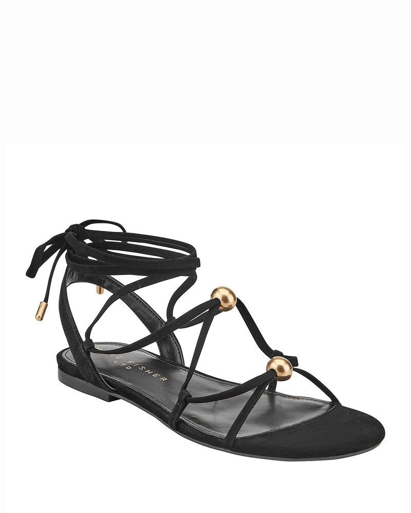 マーク・フィッシャー レディース シューズ サンダル Marc Fisher LTD Womens Ellan Casual Strappy Flat Sandals Black 001 ブラック
