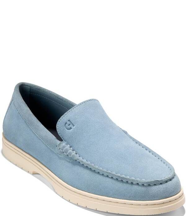 コールハーン メンズ シューズ スリッポン・ローファー Cole Haan Mens Greenwich Grand Venetian Loafers Dusty BlueIvory アイボリー