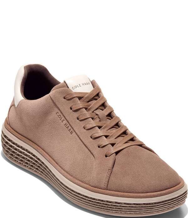 コールハーン メンズ ボトムス カジュアルパンツ スニーカー スエード Cole Haan Mens GrandPro Court Suede SkyWeave Sneakers CH Light WhiskeyIvoryOxford Tan アイボリー