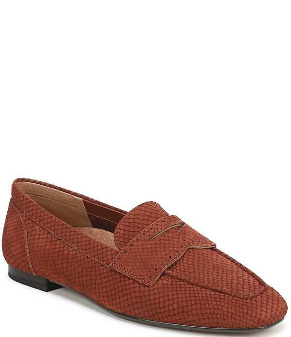 バイオニック レディース シューズ パンプス プリント ローファー Vionic Sadie Tonal Snake Print Nubuck Penny Loafers Baked Clay