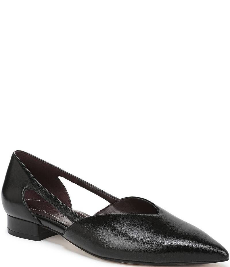 ナチュライザー レディース シューズ パンプス カットアウト レザー Naturalizer Sydney Leather Cutout Pointed Toe Dress Flats Black ブラック